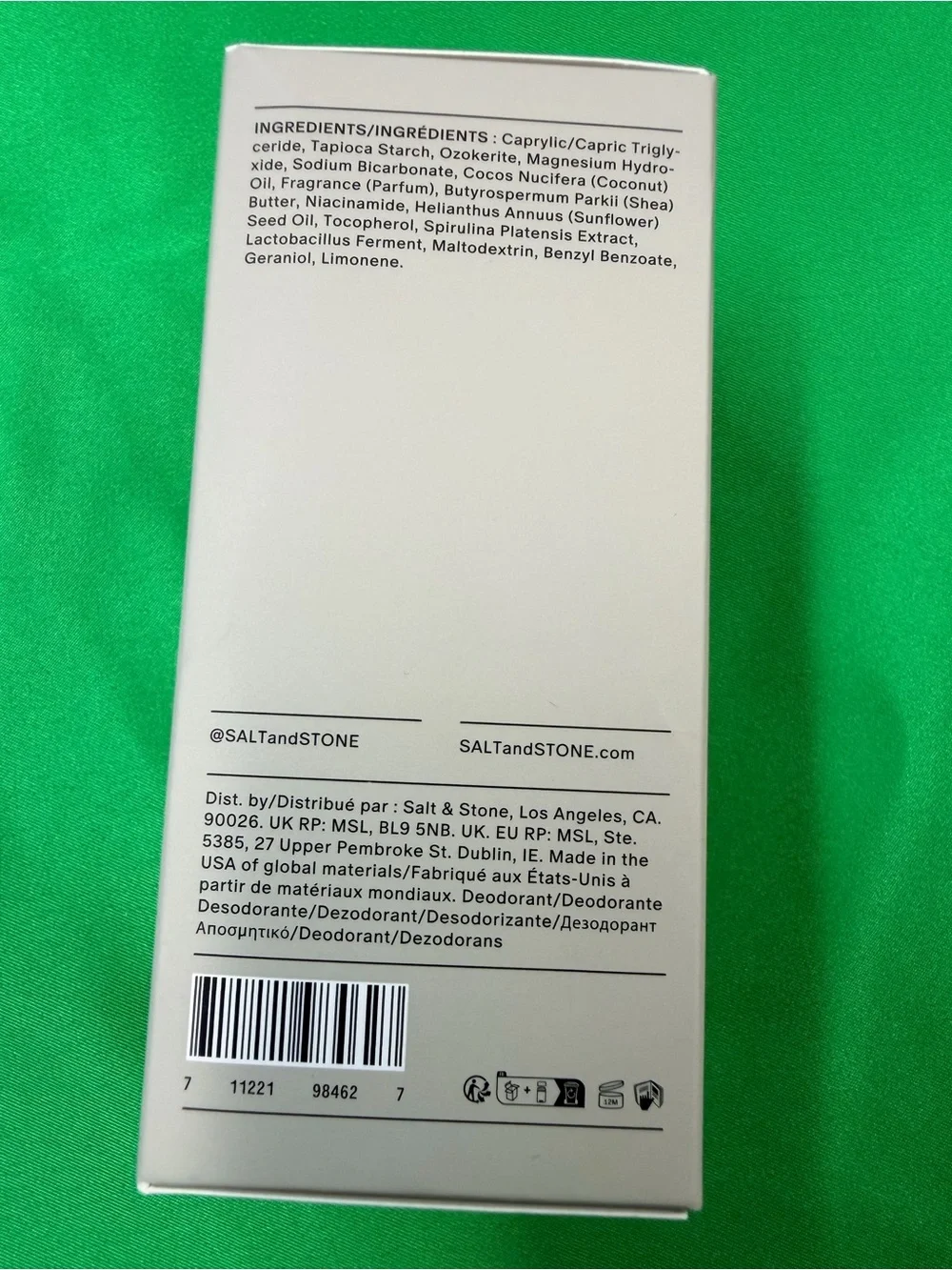 Santal & Vetiver Salt & Stone Deodorant - White